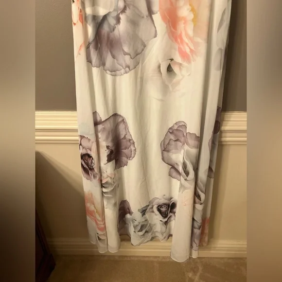 CITY CHIC Bella Rosa Ivory Maxi Dress Size 16 - Picture 5 of 11